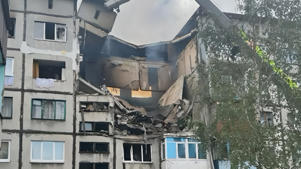 Russian Drone Attack Hits Residential Building in Bilozerka, Ukraine: Two Injured, Search for Survivors Ongoing
